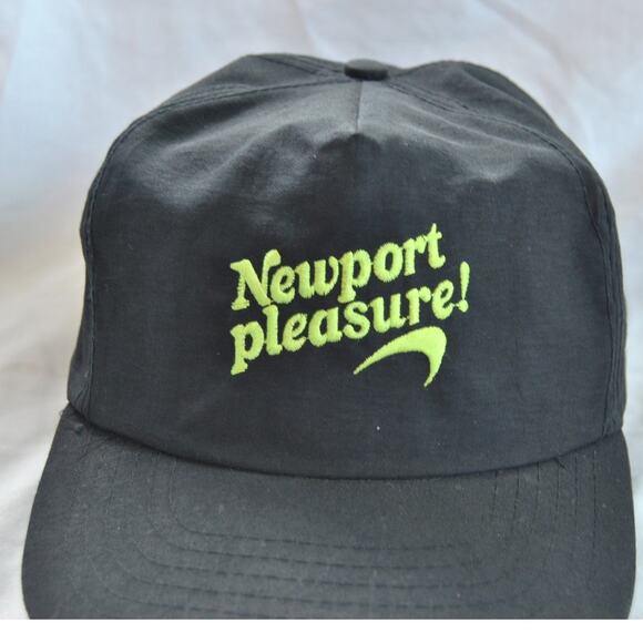 Vintage 90s Newport Pleasure Black Promo Snapback Black & Green - Picture 7 of 13